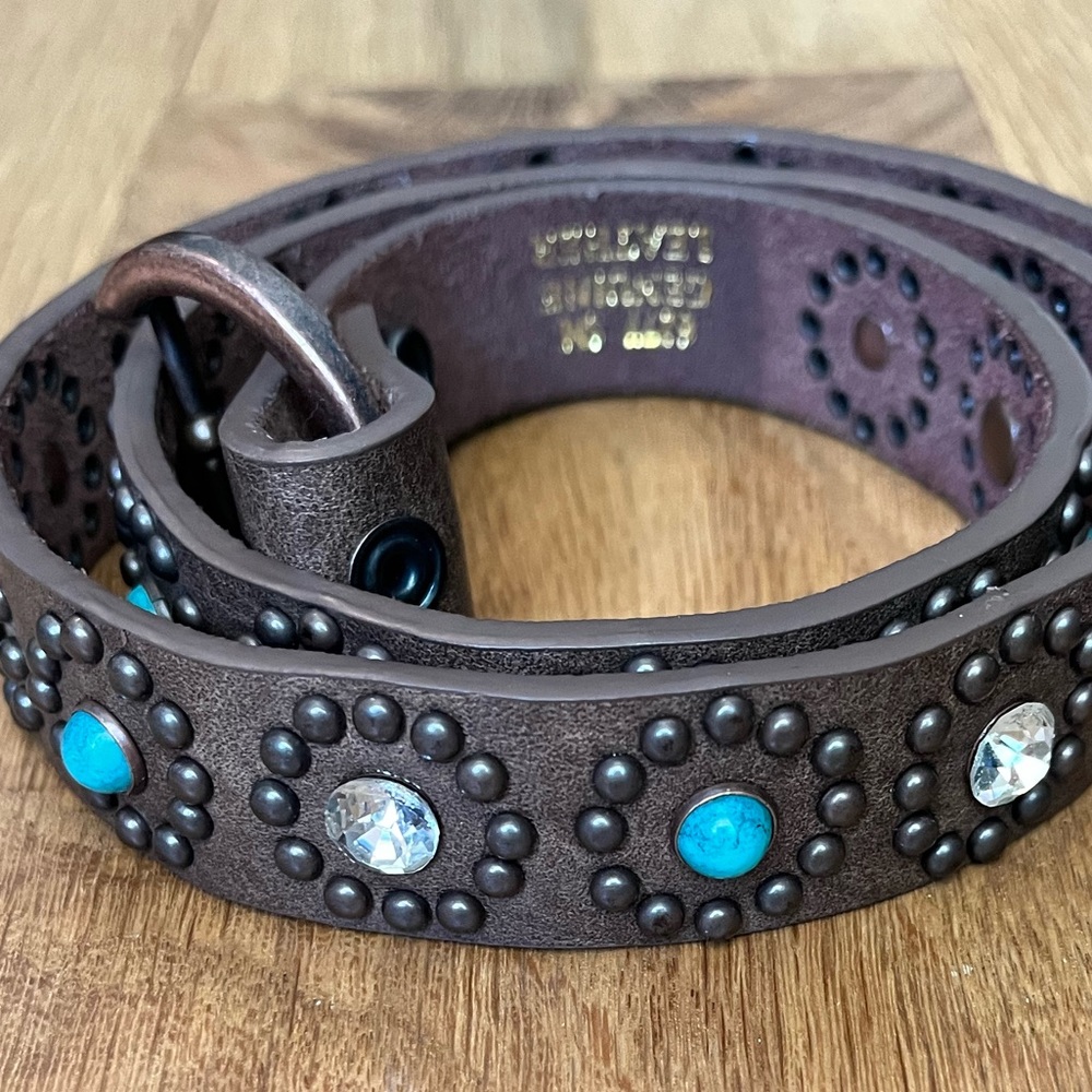 Belt bundle - turquoise and rhinestone belt - brown belt